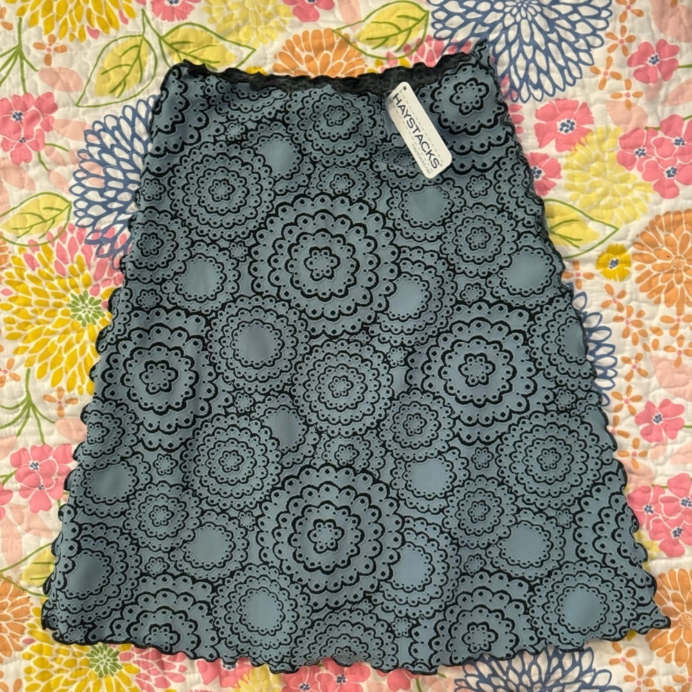 NWT XSMALL womens haystacks skirt blue - Picture 3 of 3